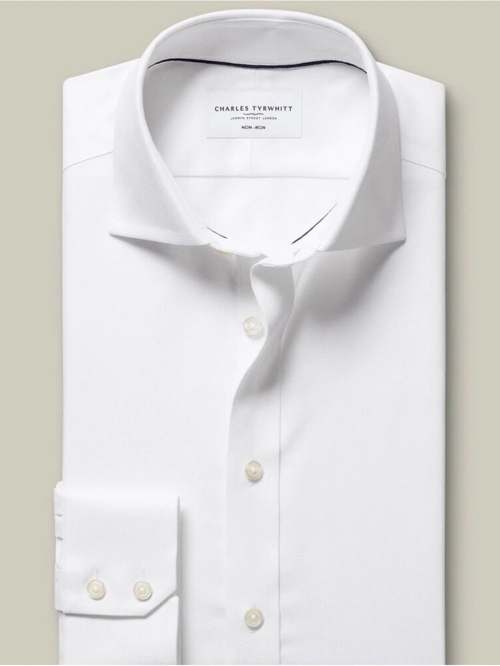 Charles Tyrwhitt White Dress Shirt with Classic Collar